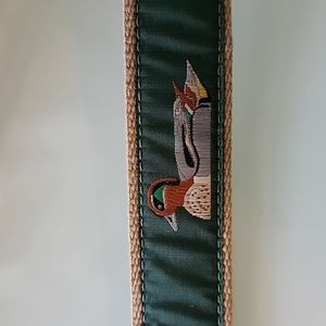 Leather Man Ltd 5 ducks belt hunter green size 38